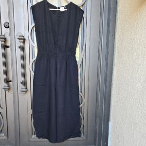 Elk Black Sleeveless Wide-leg Jumpsuit